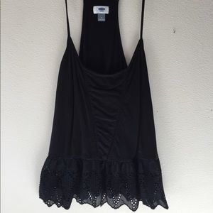 Black detailed blouse from Old Navy